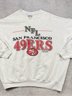 Vintage 90’s San Francisco 49ers Crewneck Trench Ultra XL Made In USA Clean🔥